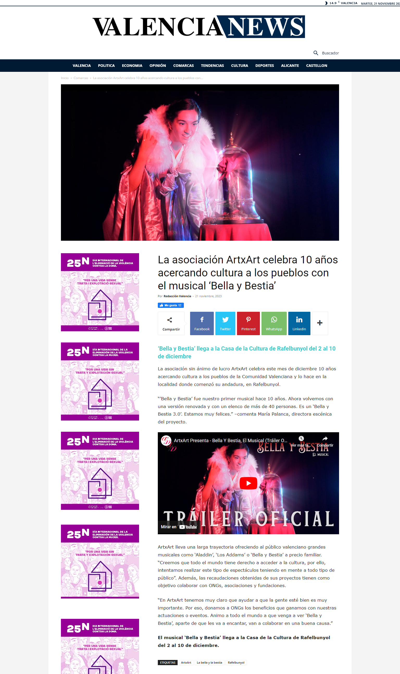 Valencia News, ArtxArt celebra su 10º aniversario