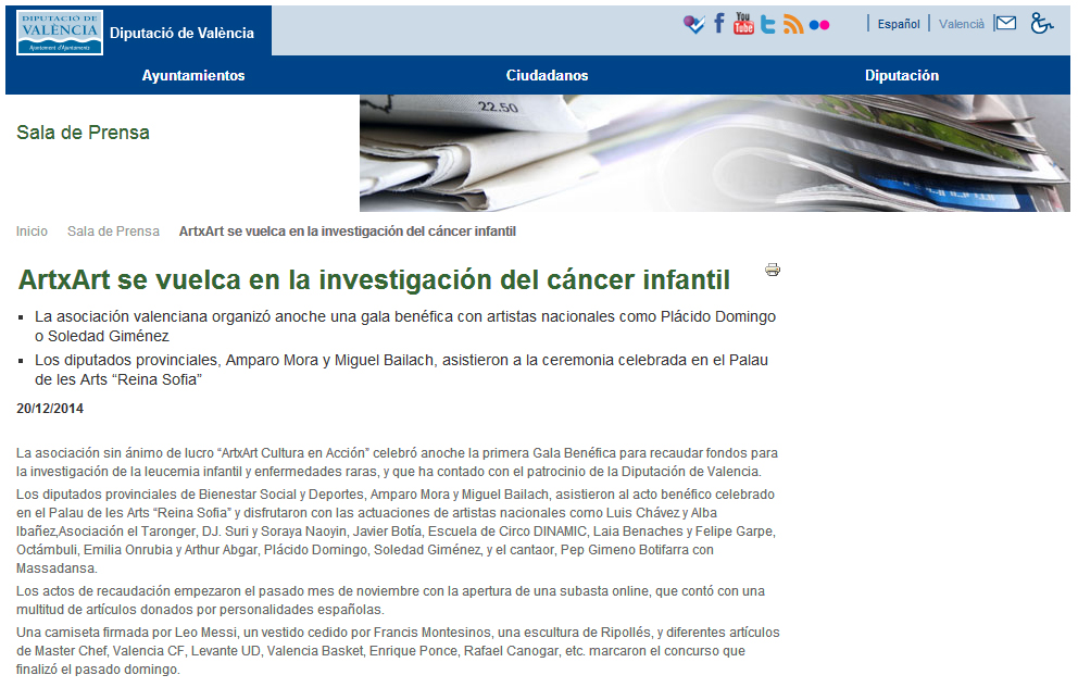 ARTxART se vuelca en la investigación del cáncer infantil